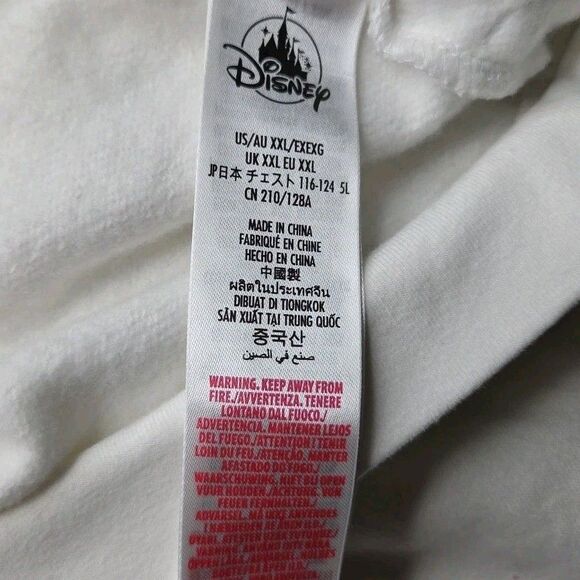 Walt Disney World Play in the Parks Embroidered Hoodie XXL White Organic Cotton - Picture 6 of 7